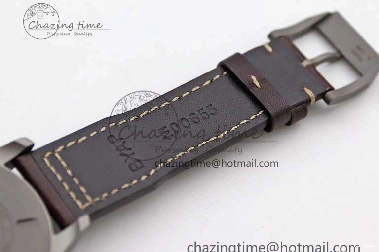 MIROTIME 0705 Mark XVIII IW327006 Titanium M+F 1:1 Best Edition Black Dial on Brown Leather Strap A Efficient 7052